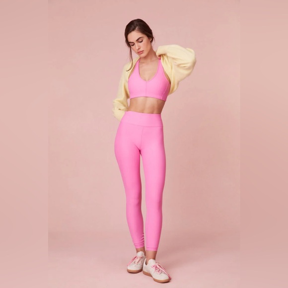 🆕 LoveShackFancy Bubblegum Pink Low Impact Athletic Sports Bra - Picture 9 of 13